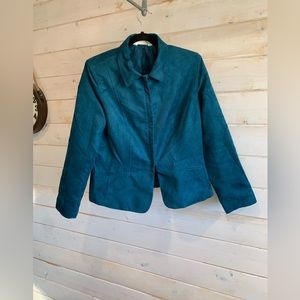 Tradition | Blue Faux Suede Jacket
